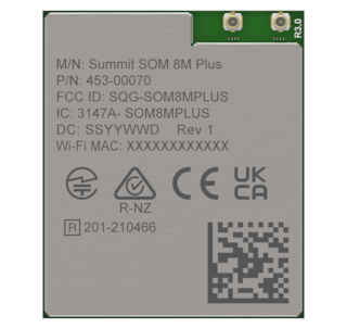 Development Kit for Summit SOM 8M Plus (2 GB LPDDR4, 16 GB eMMC)